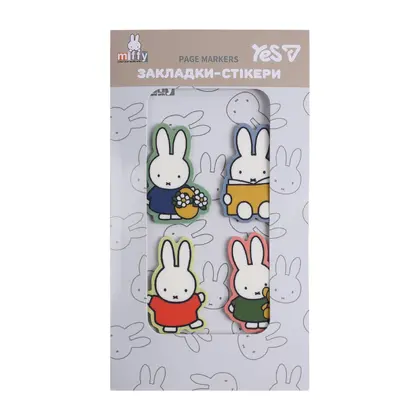 Закладки стікери YES 80 шт. Пластикові, Miffy (170448)