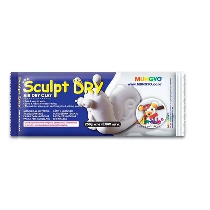Полимерная самозастывающая глина Mungyo Sculpt Dry, 250 г., самозастывающая, Белая, (985503)