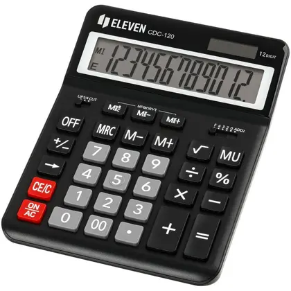 Калькулятор ELEVEN, 12 разрядный, бухгалтерский, Черный, (SDC-120 BK)