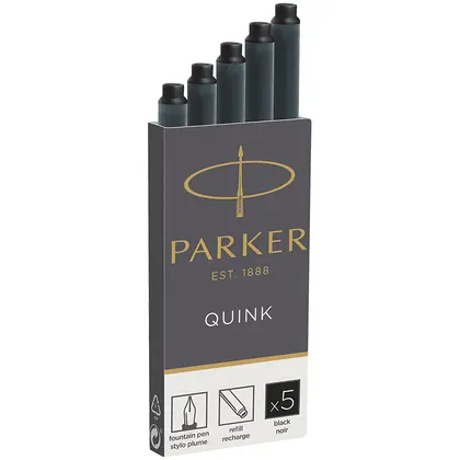 Картридж Parker, 5 шт., Чёрный, (80702)