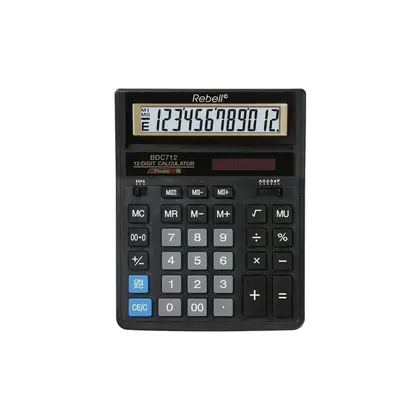 Калькулятор Rebell 12 разрядний бухгалтерский, (BDC-712 GL BX)