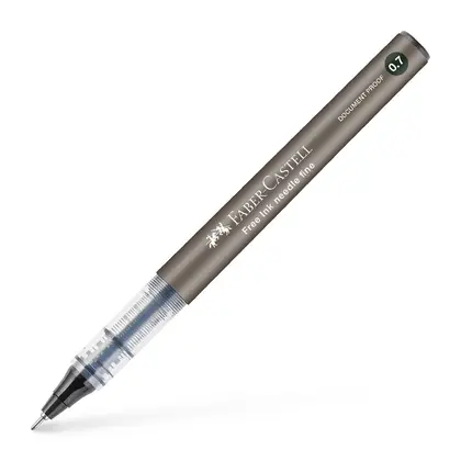 Ручка Ролер-Лінер Faber-Castell FREE INK NEEDLE 0,7 мм. Чорний, (348299)