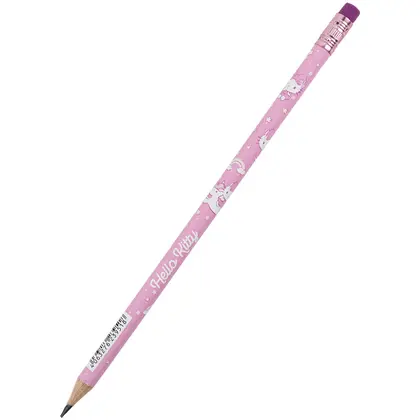 Чорнографітний олівець KITE з гумкою, Hello Kitty (HK25-056)