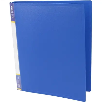 Папка з кільцями Economix А4, 2 кільця, 35 мм. пластикова, Синя, (E30701-02)