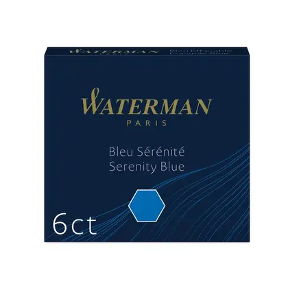 Картридж для ручки WATERMAN, 6 шт., Mini, Синий, (52 012)