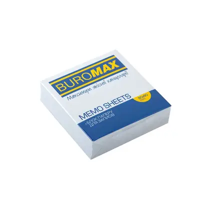 Бумага для заметок Buromax, 80*80*20 мм., JOBMAX, не склеенная, Белая, (BM.2207)