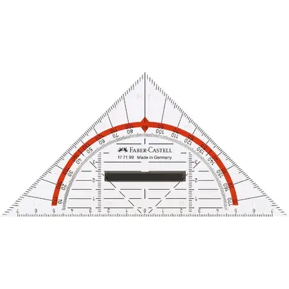 Трикутник Faber-Castell 160*110 мм. з ручкою, (177199)