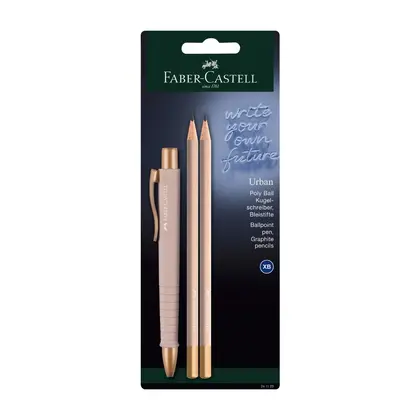 Ручка Faber-Castell POLLY BALL кулькова + 2 шт. олівців, PALE ROSE, (241123)