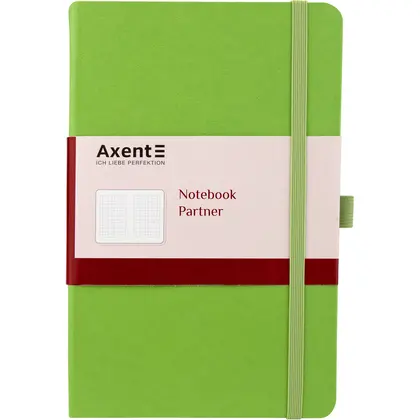 Блокнот Axent Partner 125*195 мм., 96 аркушів клітинка, Салатовый, ((8201-04-A))