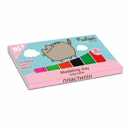 Пластилін YES 6 кольорів, 120 г. Pusheen (540608)