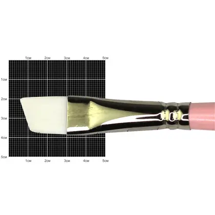 Кисть синтетика Kolos Flamingo скошенная, №3/4, короткая ручка, 1023A, (421023A34)