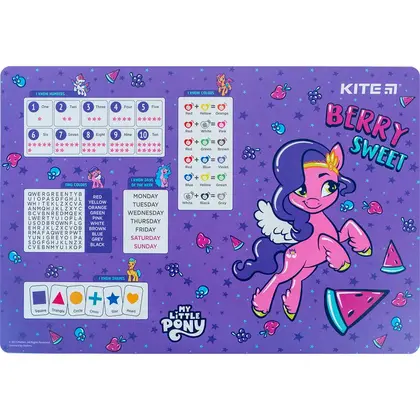 Підкладка настільна KITE 29*43 см. англійські мова, Little Pony (LP23-207-01)
