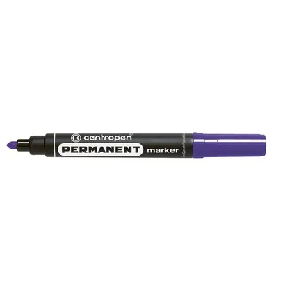 Маркер перманентний Centropen 8566 2,5 мм. круглий, Фіолетовий, (8566/08)