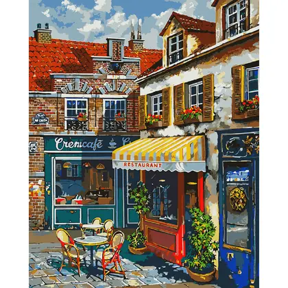 Картина по номерам Santi, 40*50 см., Уютный дворик, (954861)
