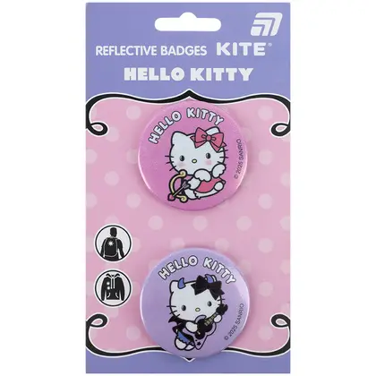 Значки KITE, 2 шт., Hello Kitty, светоотражающие, (HK25-107-1)