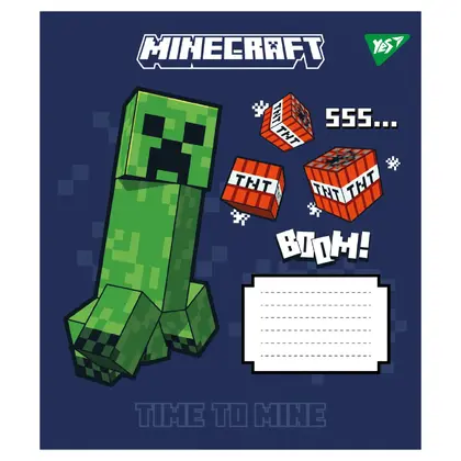 Тетрадь школьная YES, 24 листа, Minecraft Signs, линия, (767562)