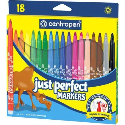 Фломастеры Centropen в наборе, 18 цветов, , 2510 Just Perfect (2510/18)