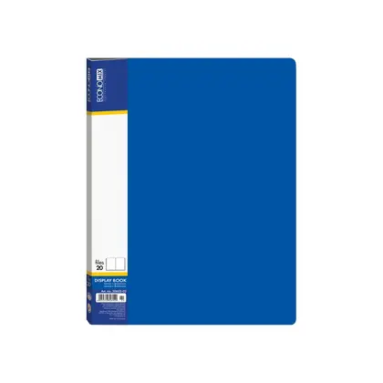 Папка з файлами Economix А4, 20 файлів пластикова, Синя, (Е30602-02)