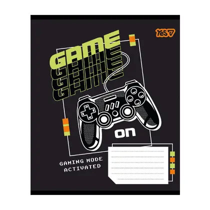 Зошит шкільний YES 12 аркушів клітинка, Game (768664)