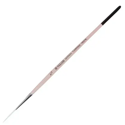 Кисть синтетика Kolos Flamingo лайнер, №2/0, короткая ручка, 1023R, (421023RL20)