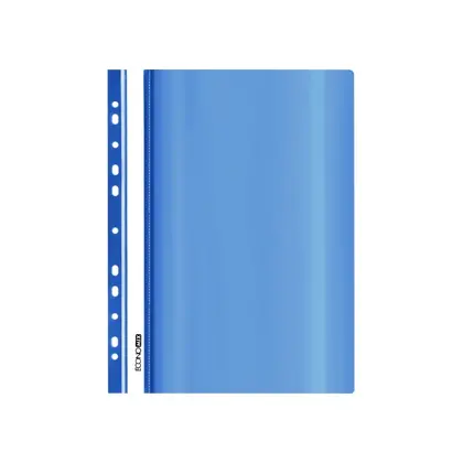Папка-скоросшиватель Economix, А4, с перфорацией, глянсовая, синяя, (E31510-02)