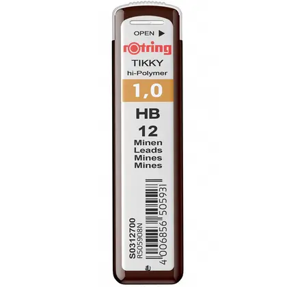 Грифелі для механічного олівця Rotring 1,0 мм., HB (S0312700)