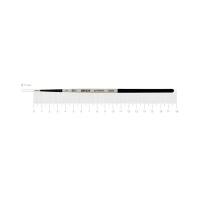 Пензель синтетичний ROSA BREEZE 1226R круглий №00 коротка ручка, (1226R00)
