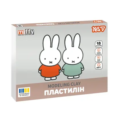Пластилін YES 18 кольорів, 360 г. Miffy (540721)