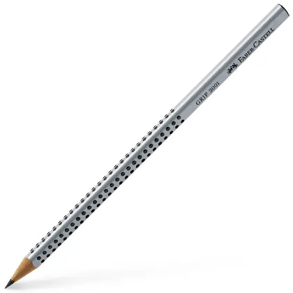 Чорнографітний олівець Faber-Castell GRIP 2001 Н Сірий, (117011)