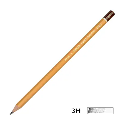 Чорнографітний олівець Koh-i-noor 1500 3Н (1500.3H)
