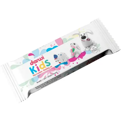 Полімерна глина самозастигаюча Darwi KIDS 500 г. Біла, (DR-DA0850500000)