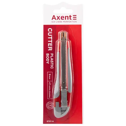 Нож канцелярский Axent, 9 мм., авто-фиксатор, (6701-A)