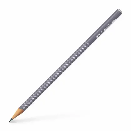 Чорнографітний олівець Faber-Castell GRIP SPARKLE тригранний, DAPPLE GRAY, (118235)