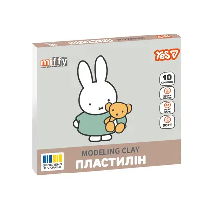 Пластилін YES 10 кольорів 200 г. Miffy (540718)