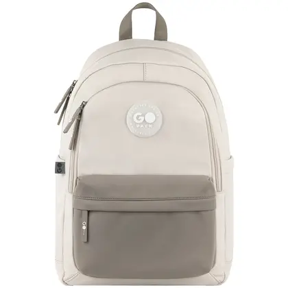 Школьный рюкзак GOpack, Бежевый, коричневый, (GO26-141L-1)
