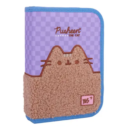 Пенал шкільний YES 1 відділення твердий, Бузковий, Pusheen Playful (533661)