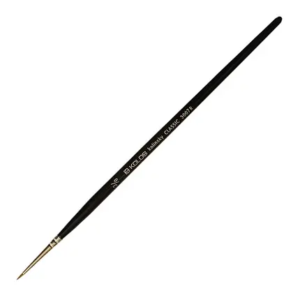 Пензель колонок Kolos Classic круглий №000 коротка ручка, 3007R (4230070R000)