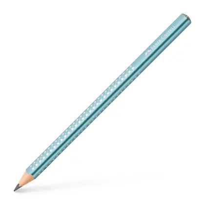Чорнографітний олівець Faber-Castell GRIP SPARKLE JUMBO OCEAN METALLIC, (111662)