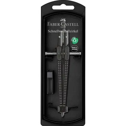 Циркуль Faber-Castell, до 390 мм., QUICK-SET COMPASS GRIP 2001, Черный, (174434)