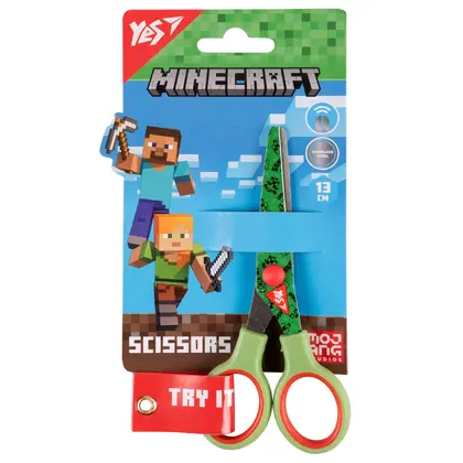 Ножиці дитячі YES 13 см. Зелені, Minecraft (480436)