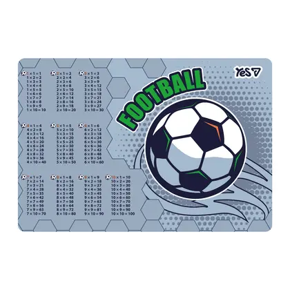 Підкладка настільна YES 42*29 см. Сіра, Football (492377)