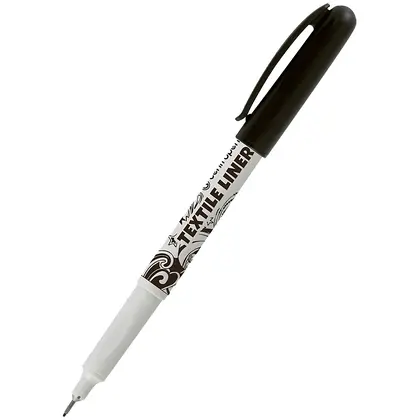 Маркер по тканині Centropen Textile 0,6-0,8 мм. Чорний, Liner (2639/01)