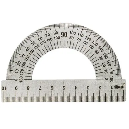 Транспортир Irbis, 180 градусов, металлический, (702020)