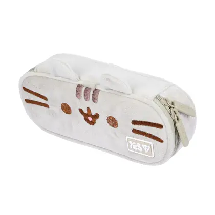 Пенал шкільний YES 1 відділення Бежевий, Pusheen (533757)