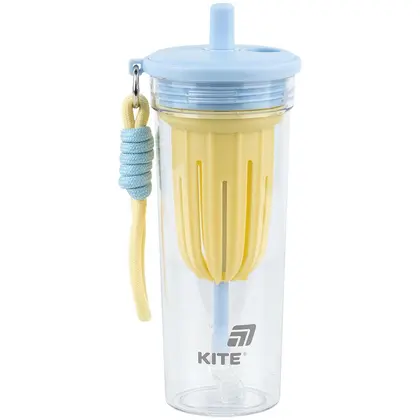 Стакан для води KITE 650 мл. Тритан, Жовто-блакитний, (K25-1219-3)