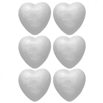 Заготовка из пенопласта, Сердце, 6 шт., 5 см., (743120)
