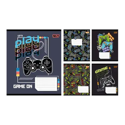 Зошит шкільний YES 12 аркушів коса лінія, Game (768666)