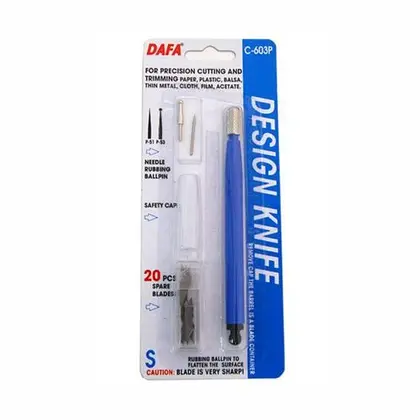 Нож макетный DAFA, 20 сменных лезвий+2, , ,  (94160С603Р)
