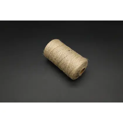 Веревка декоративная джут, 2 мм., 200 м., натуральная льняная, (LF-002)