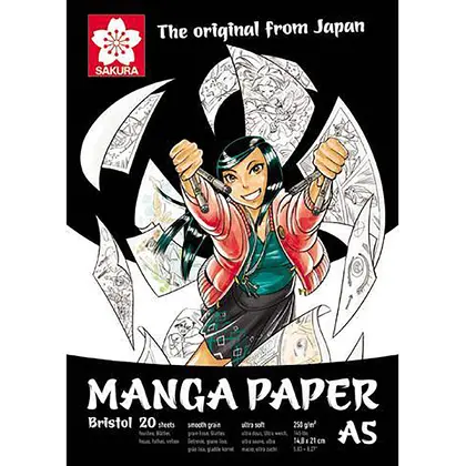 Альбом для маркера Sakura А5, 20 аркушів 250 г/м2, склейка, Белый, Manga (99MANPADA5)